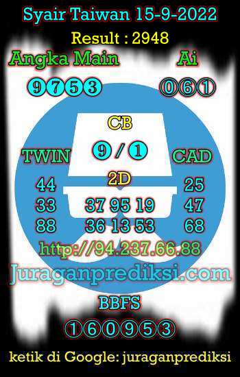 Prediksi Syair Taiwan 15 September 2022 - Prediksi Taiwan 15 September 2022 adalah prediksi taiwan dan juga Syair taiwan hari ini Kamis 15 9 2022 yang merupakan angka keluar togel taiwan malam hari ini