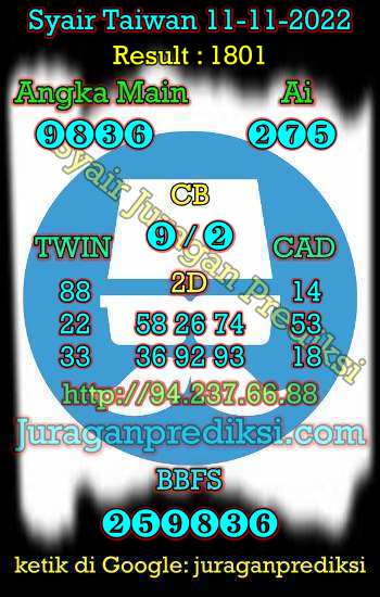 prediksi taiwan 11 november 2022, syair taiwan hari ini jumat 11-11-2022, angka keluar togel taiwan, toto jitu taiwan 11 november 2022 akurat