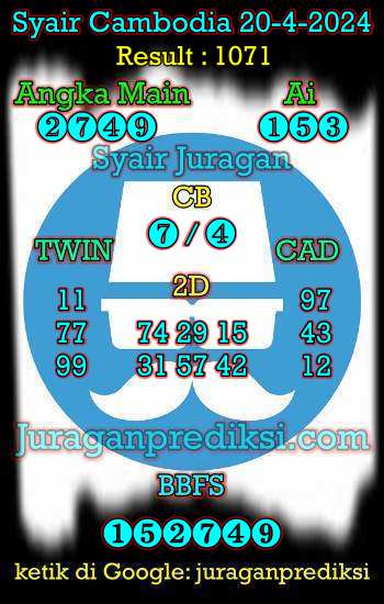 prediksi cambodia 20 april 2024, syair cambodia hari ini sabtu 20-4-2024, prediksi syair kamboja 20 april 2024 4d jitu dan akurat